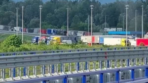 Ogromne kolone kamiona na Graničnom prijelazu Gradiška